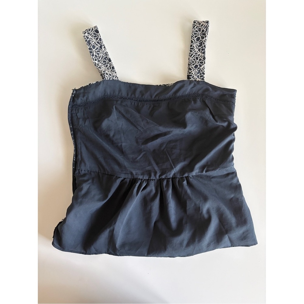 Banana Republic Black & White Lace-Inspired Peplum Tank - Picture 5 of 9